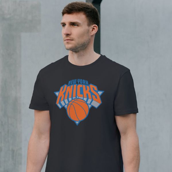 Unisex Round Collar t-shirt for your Sports practice with New York Knicks