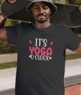 Unisex Round Collar t-shirt for your Yoga practice with It's Yoga O Clock