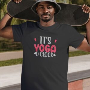 Unisex Round Collar t-shirt for your Yoga practice with It's Yoga O Clock