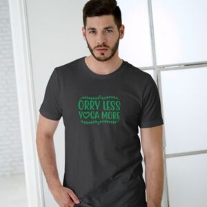Unisex Round Collar t-shirt for your Yoga practice with Orry Less Yoga More