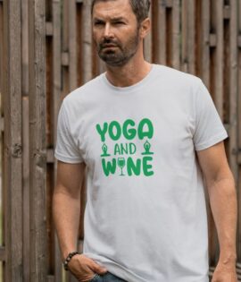 Unisex Round Collar t-shirt for your Yoga practice with Yoga And Wine