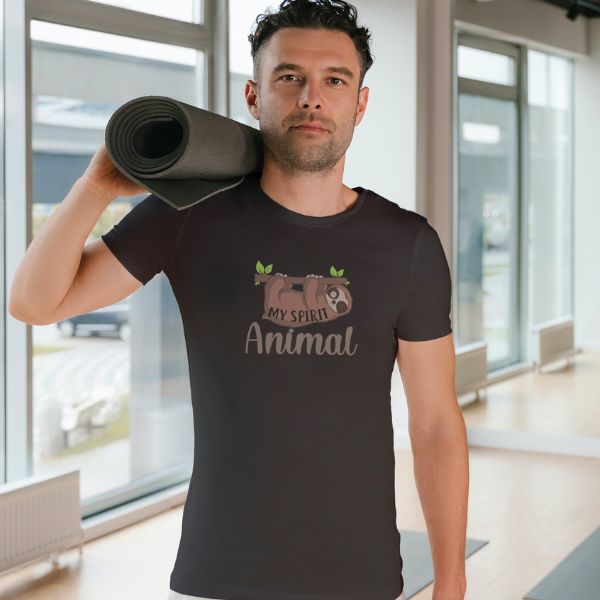 Unisex Round Collar t-shirt for your Yoga practice with My Spirit Animal