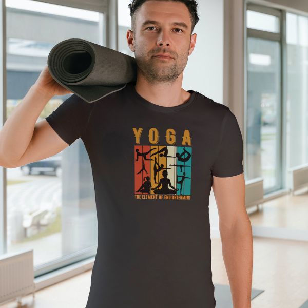 Unisex Round Collar t-shirt for your Yoga practice with Yoga The Element Of Enlightenment