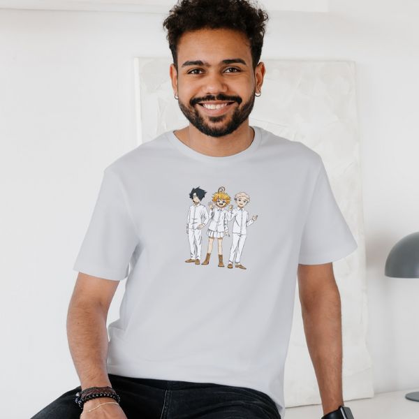 Unisex Round Collar t-shirt for your Anime practice with Anime Promised Neverland