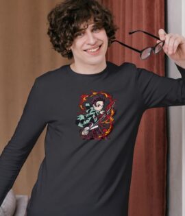 Unisex Round Collar t-shirt for your Anime practice with Anime Demn