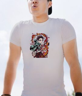 Unisex Round Collar t-shirt for your Anime practice with Anime Demn