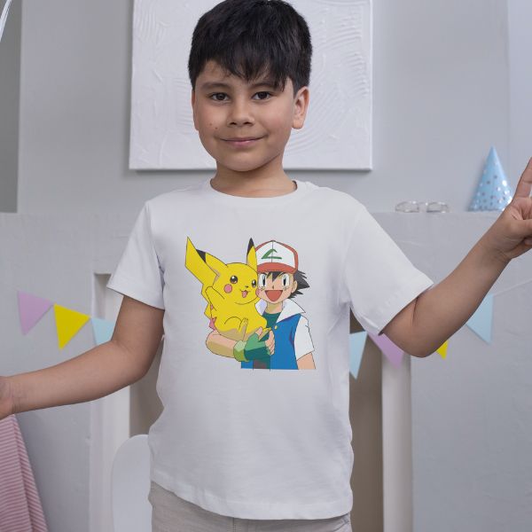 Unisex Round Collar t-shirt for your cartoon t-shirt Pokemon