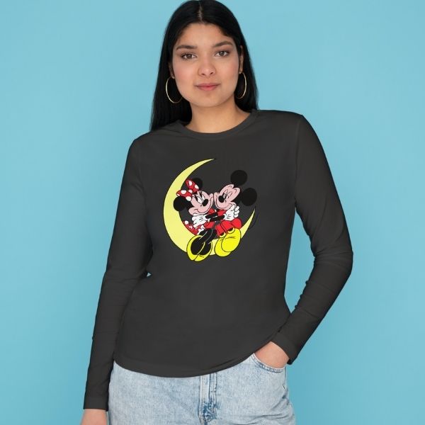 Unisex Round Collar t-shirt for your cartoon t-shirt Minnie mouse & Mickey mouse