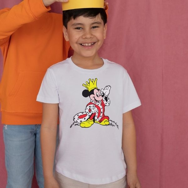 Unisex Round Collar t-shirt for your cartoon t-shirt Mickey Mouse the king