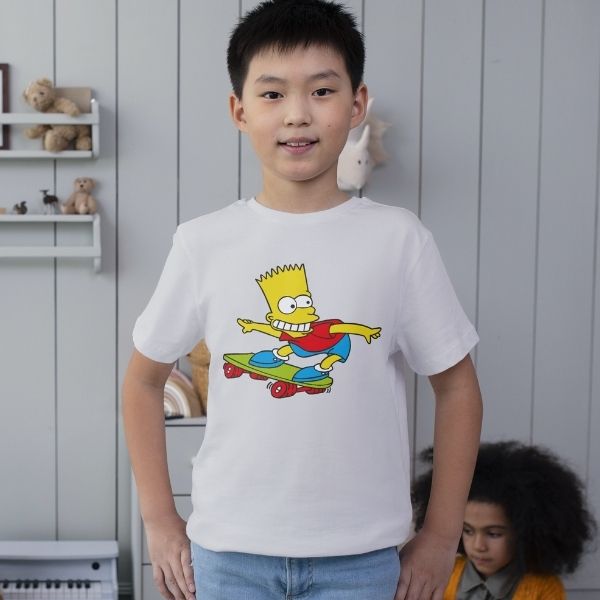 Unisex Round Collar t-shirt for your cartoon t-shirt The Simpsons Bart