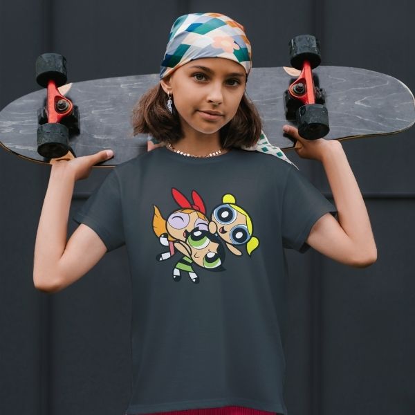 Unisex Round Collar t-shirt for your cartoon t-shirt The Powerpuff Girls