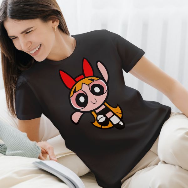 Unisex Round Collar t-shirt for your cartoon t-shirt The Powerpuff Girls_2