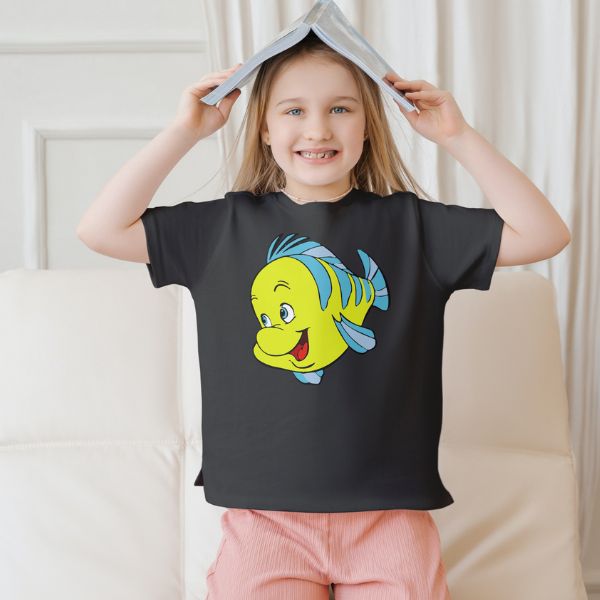 Unisex Round Collar t-shirt for your cartoon t-shirt Flounder Fish