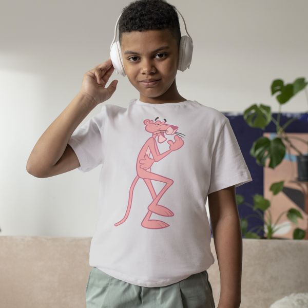 Unisex Round Collar t-shirt for your cartoon t-shirt Pink Panther-3