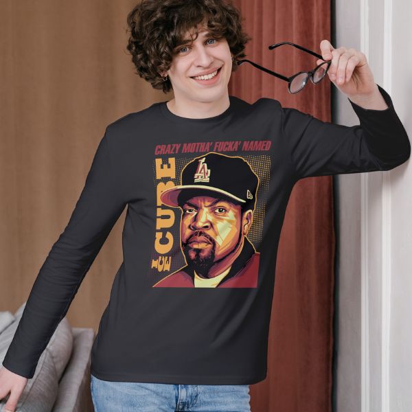 Unisex Round Collar t-shirt for your cartoon t-shirt Ice Cube Crazy