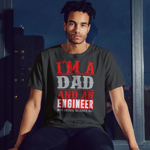 Unisex Round Collar t-shirt for your Profession I'm a dad and an engineer