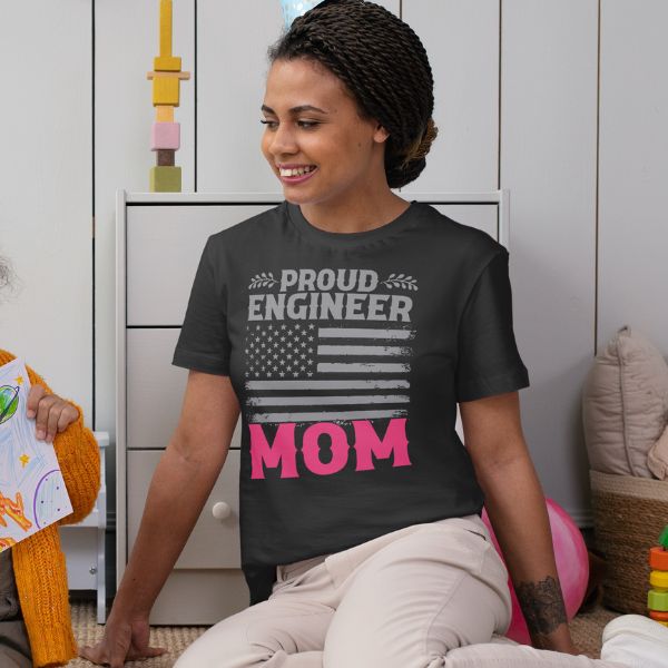 Unisex Round Collar t-shirt for your Profession Proud engineer mom
