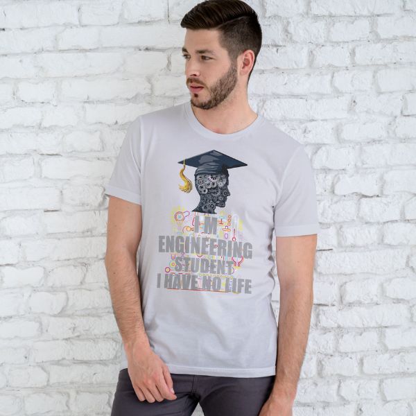 Unisex Round Collar t-shirt for your Profession i'm engineering student i have no life